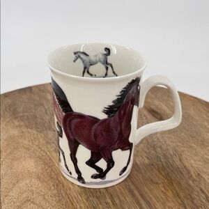 Vintage Roy Kirkham Horses Bone China Mug